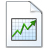 Icon depicting a chart with an upward green trending line