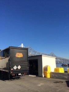 Delivery at Yerba Buena Island - BGI manages all the Coast Guard hazardous waste in California